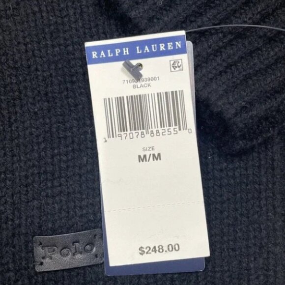 Polo Ralph Lauren Men's Wool Cashmere Turtleneck Sweater Black Size Medium NWT - Picture 4 of 8